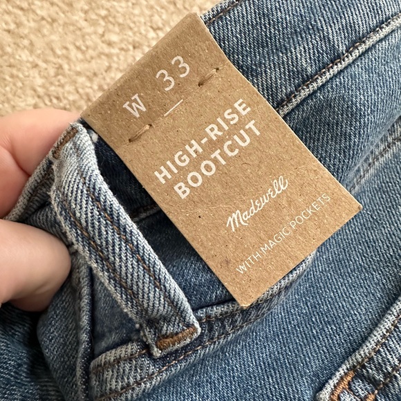 NWT madewell high rise bootcut jeans 33 - Picture 3 of 4